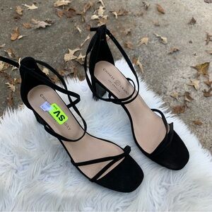Chinese Laundry Black Strappy Women's Heels Size 9.5